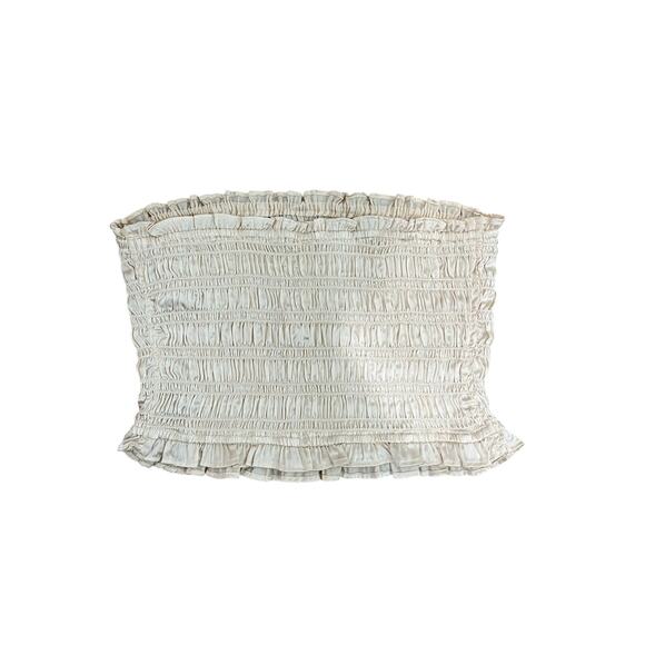 Free People Intimately White Smocked Tube Top Sz XS Boho Y2K Coquette - Picture 2 of 5